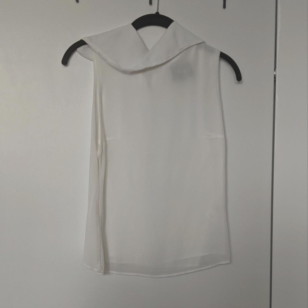 REFORMATION draped mock neck top